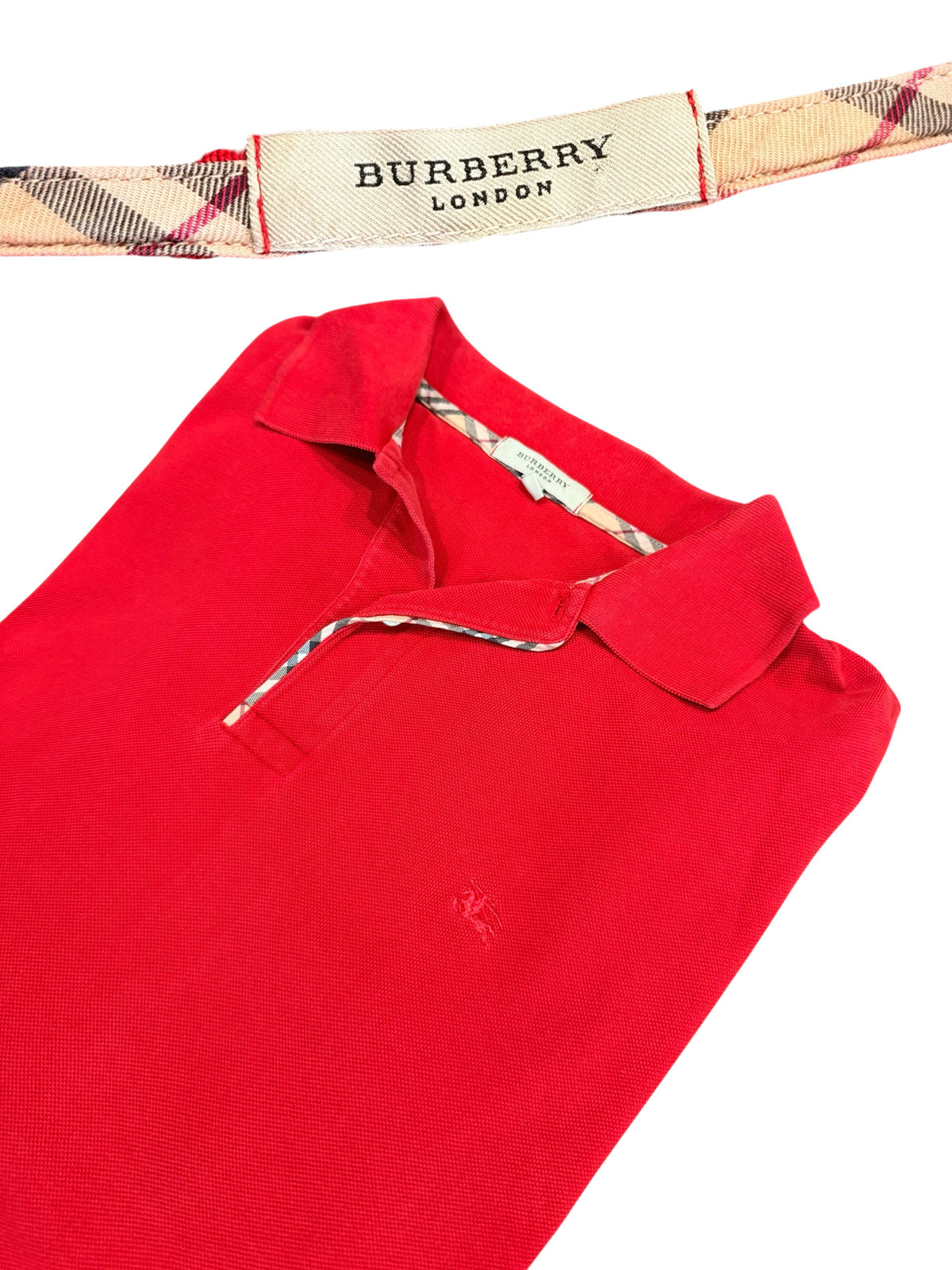 Burberry - Polo - Red - Size L - Preowned