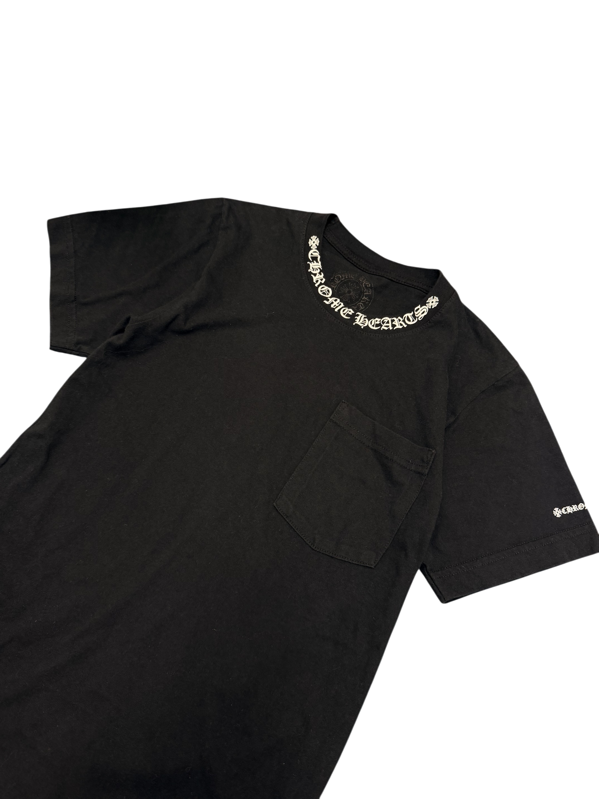 Chrome Hearts - Neck Logo Pocket Tee - Black - Size XS -