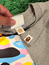 Load image into Gallery viewer, BAPE - Grey Cotton Candy Camo Baby Milo Ape Head T-Shirt - Size Medium
