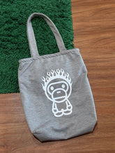 Load image into Gallery viewer, BAPE – Grey Flame Ape Head Reversible Tote Bag – OS – PreOwned - 4 Sided -

