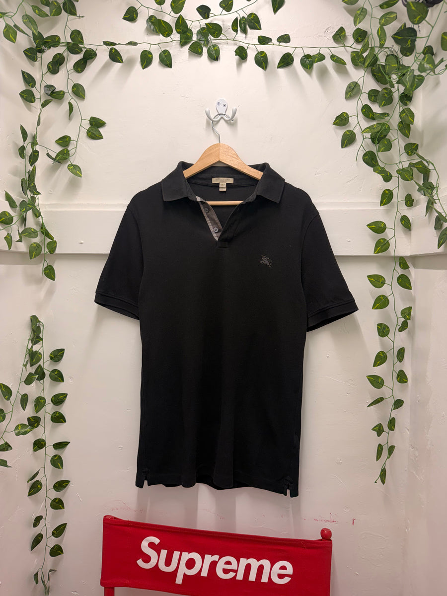 Burberry - Polo - Black Check Placket -
