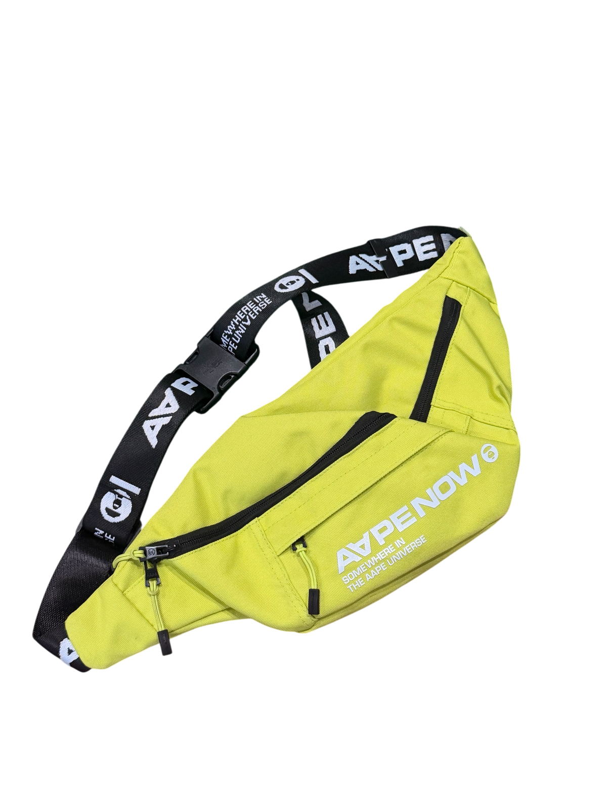 AAPE By A Bathing Ape - Lime Logo Crossbody / Waist Bag - Adjustable - Brand New