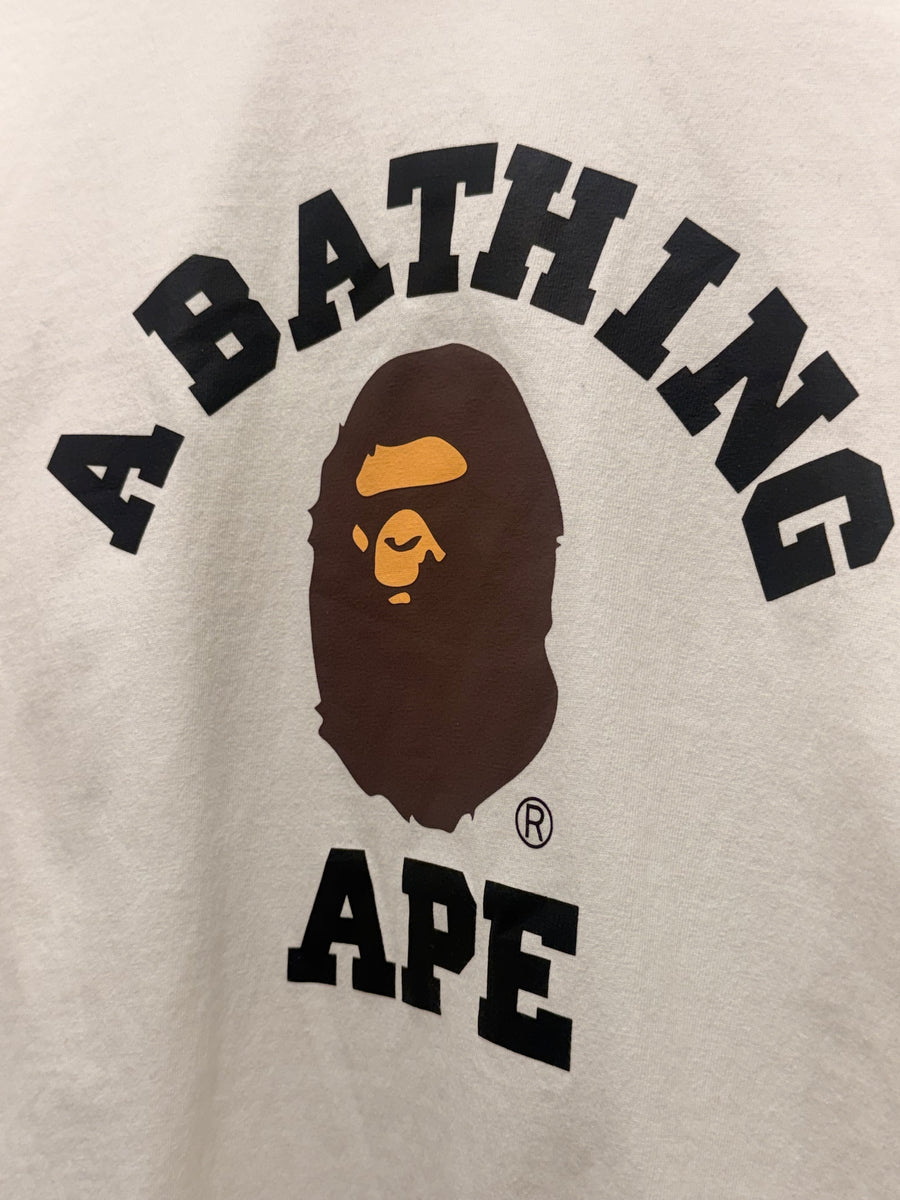 BAPE - College Long Sleeve - White