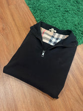 Load image into Gallery viewer, Burberry Quarter Zip - Black - Size L - Preowned
