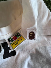Load image into Gallery viewer, Bape Black College Camo Logo Tee Size Small Ladies
