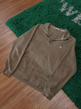 Load image into Gallery viewer, Burberry - Olive Quarter Zip Sweater Large - Retail $495
