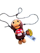 Load image into Gallery viewer, BAPE Baby Milo Mushroom Plush Crossbody Bag – Adjustable Size - Brand NEW -
