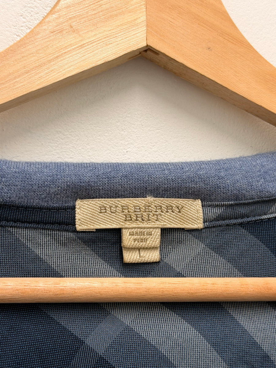 Burberry - Quarter Zip Hoodie - Slate Blue