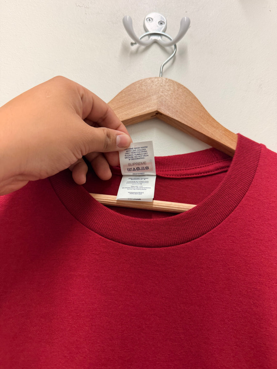 Supreme - 100% Hardcore NYC Camo Tee - Cardinal