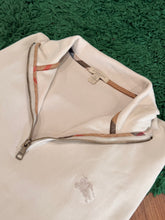Load image into Gallery viewer, Burberry - Creme Quarter Zip Sweater Large - Retail $495
