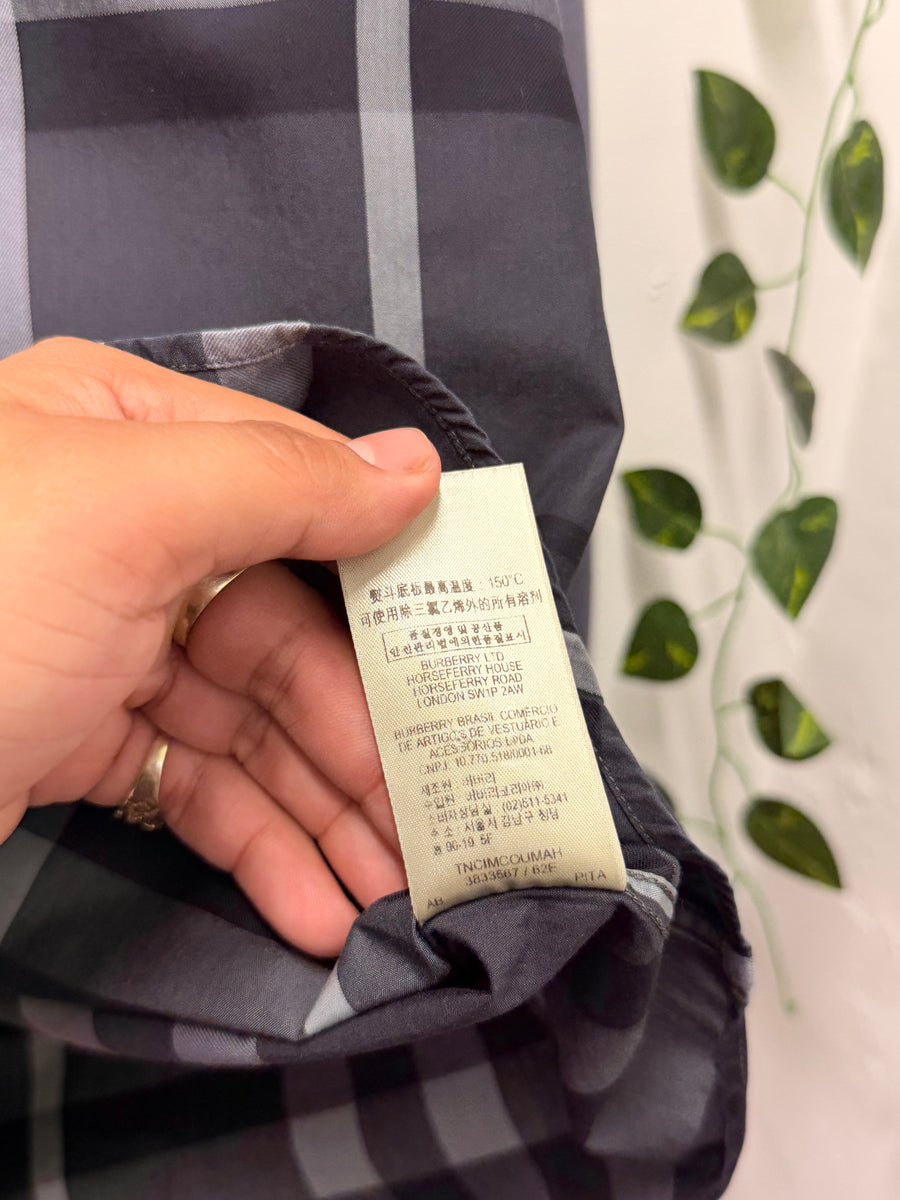 Burberry - Check Button Down - Grey Black