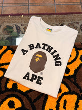 Load image into Gallery viewer, BAPE College Tee “White/Brown Ape Head” – Size 2XL

