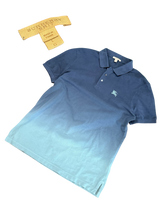 Load image into Gallery viewer, Burberry - Navy Gradient Polo Shirt Large - Retail $350
