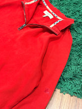 Load image into Gallery viewer, Burberry - Cotton Quarter Zip Sweater Red (Retail $695) - Size Large
