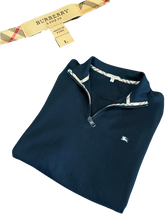 Load image into Gallery viewer, Burberry - Black Quarter Zip Sweater Large - Retail $495
