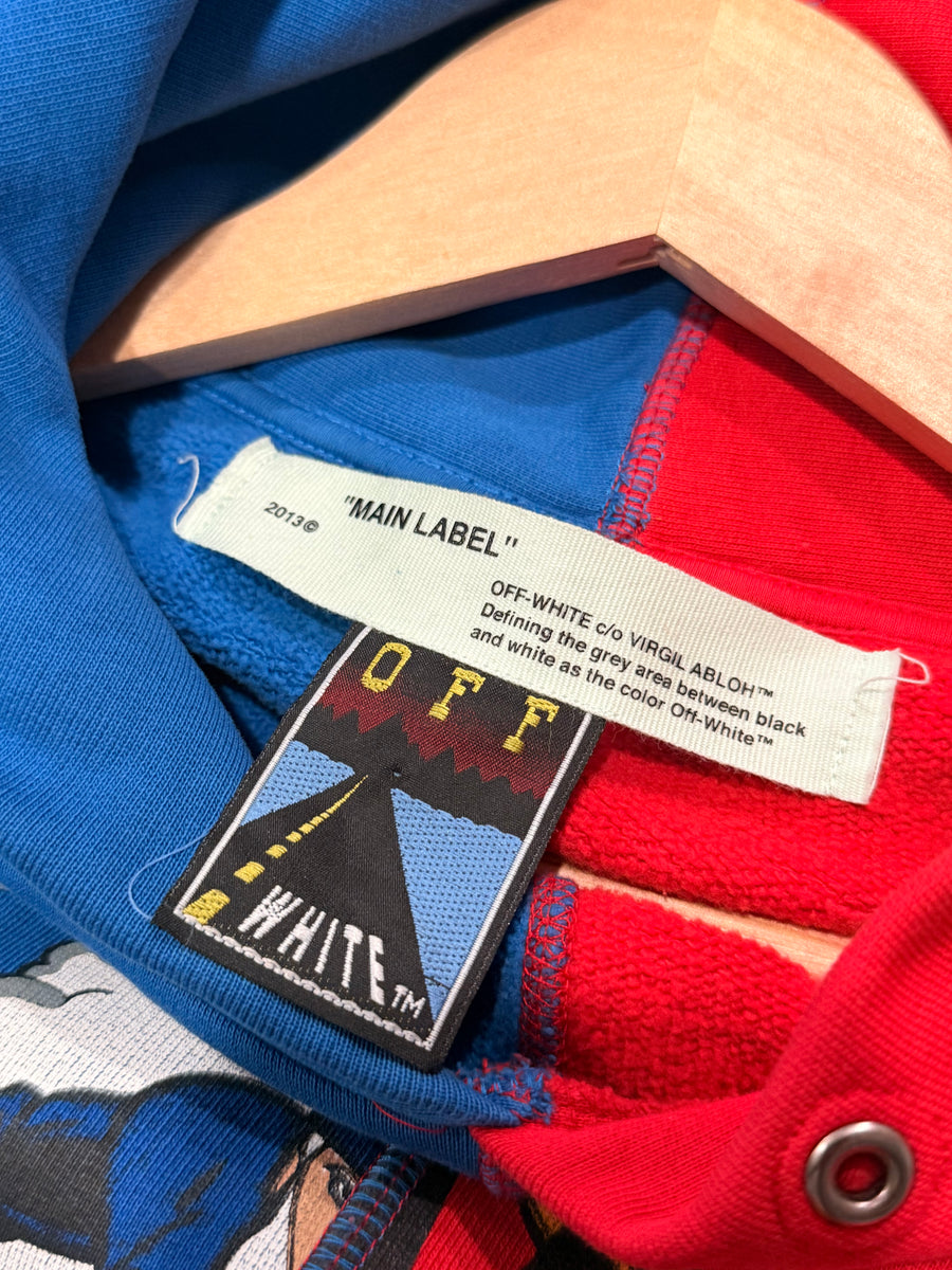 Off-White - Midnight Studios Split Hoodie - Blue/Red -
