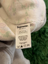 Load image into Gallery viewer, SUPREME - Grey Mini Box Logo Floral Thermal Zip Up Hoodie - Large (Fits Medium) - PreOwned
