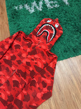 Load image into Gallery viewer, BAPE - Red Camo Shark Full Zip Hoodie - Size XL - PreOwned Good Condition
