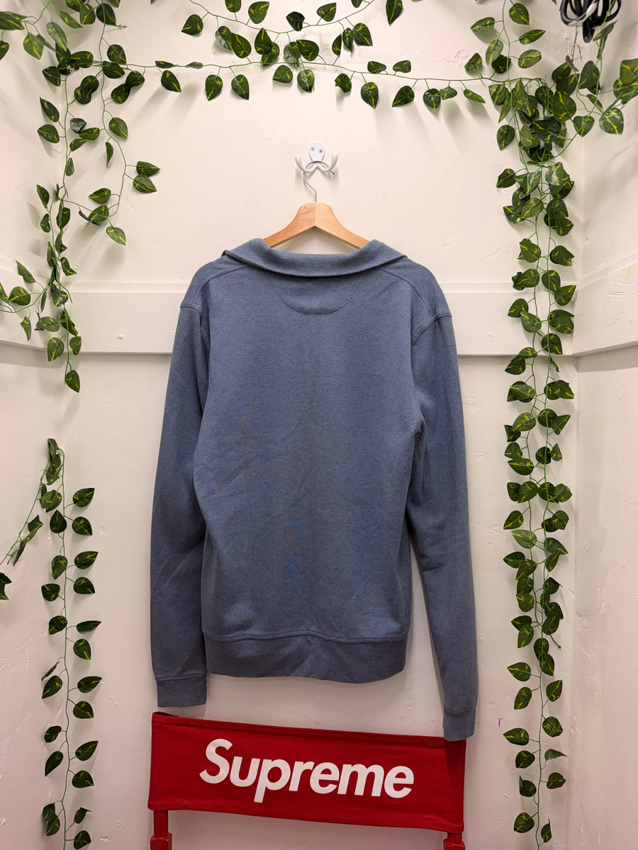 Burberry - Quarter Zip Hoodie - Slate Blue