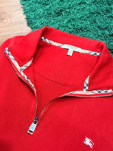 Load image into Gallery viewer, Burberry London Quarter Zip - Red - Size L - Preowned
