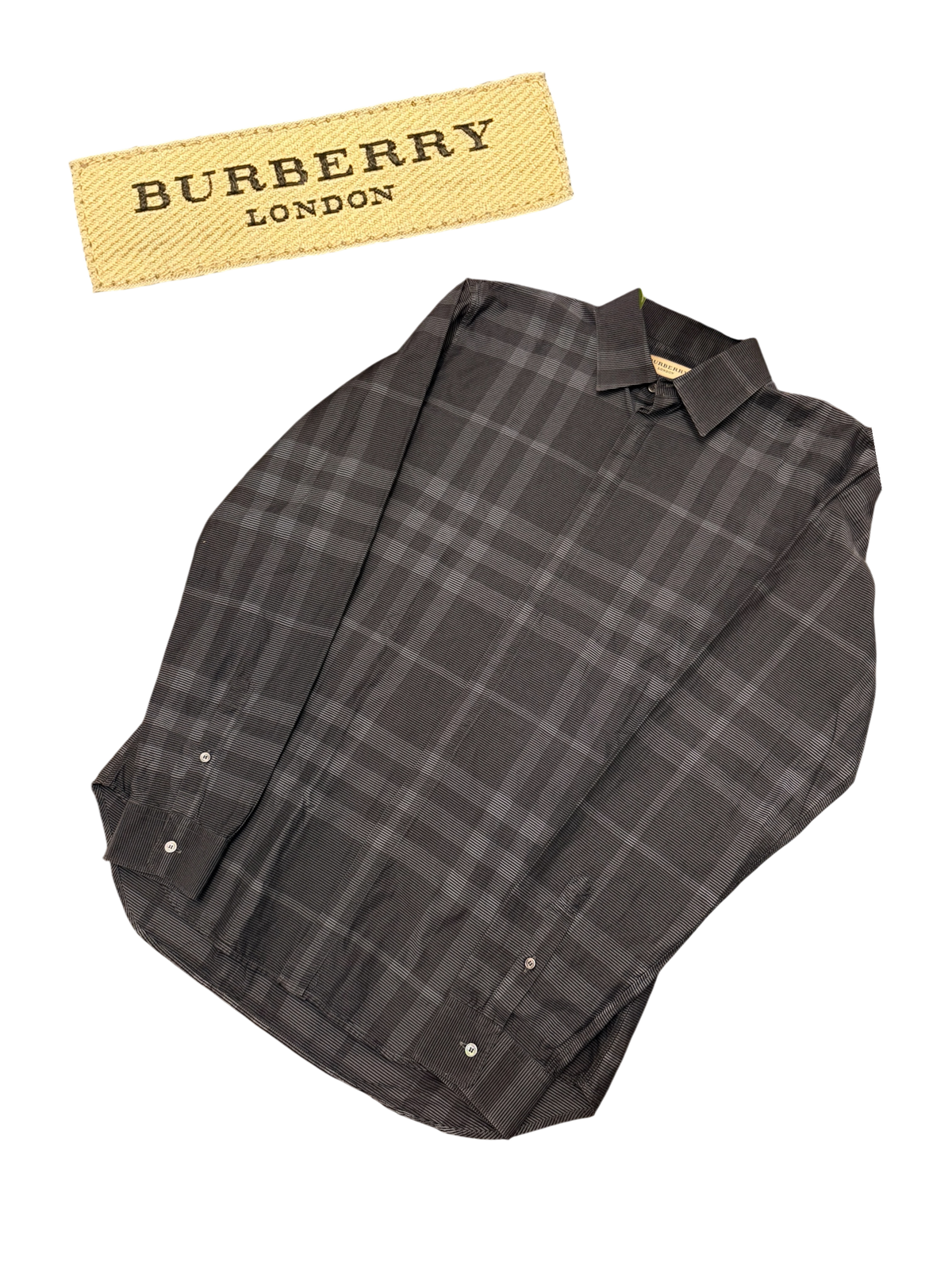 Burberry - Check Shirt - Dark Grey Navy -