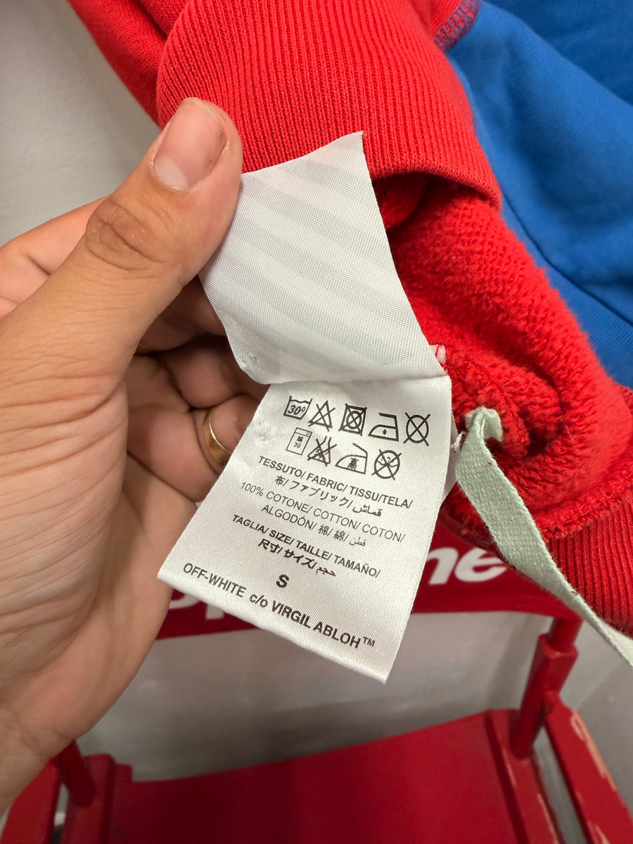 Off-White - Midnight Studios Split Hoodie - Blue/Red -