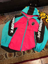 Load image into Gallery viewer, BAPE 3M Convertible Packable Windbreaker – Green Camo/Pink – 2XL – PreOwned
