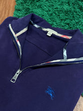 Load image into Gallery viewer, Burberry - Quarter Zip Pullover Purple - Size Large
