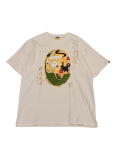 Load image into Gallery viewer, BAPE - Year Of The Rabbit Gold Ape Head White Graphic Tee - 2XL - Brand New
