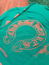 Load image into Gallery viewer, Chrome Hearts Horseshoe Long Sleeve Tee – Green / Orange – Medium – PreOwned
