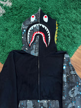 Load image into Gallery viewer, BAPE - Black Space Camo Shark Full Zip Hoodie - Size Medium - PreOwned - Rare
