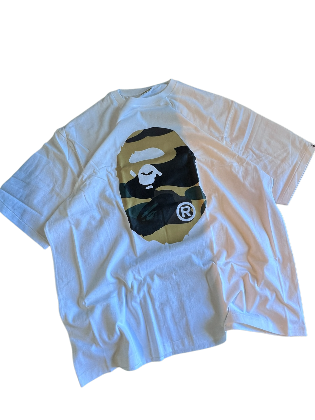 BAPE Ape Head Camo White Tee Size 3XL