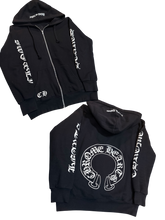 Load image into Gallery viewer, Chrome Hearts Black Zip Hoodie – Small – PreOwned
