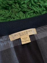 Load image into Gallery viewer, Burberry - Navy Quarter Zip Check Elbow Sweatshirt - Size Large - Retail $595
