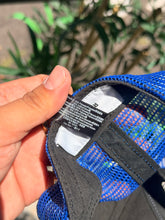 Load image into Gallery viewer, Rhude Split Petrol Logo Mesh Trucker - Blue White - Size OS - Preowned
