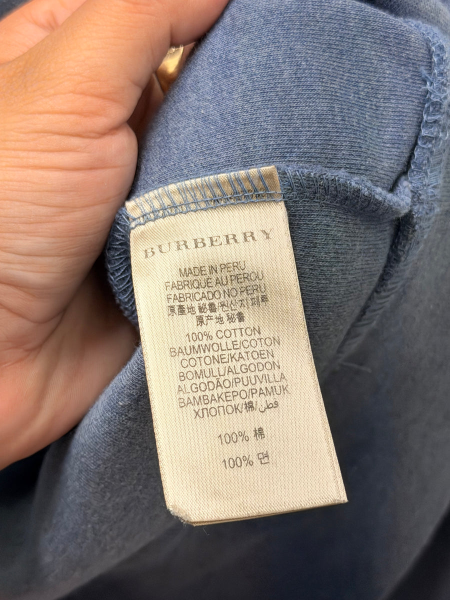 Burberry - Quarter Zip Hoodie - Slate Blue