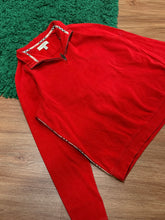 Load image into Gallery viewer, Burberry - Cotton Quarter Zip Sweater Red (Retail $695) - Size Large
