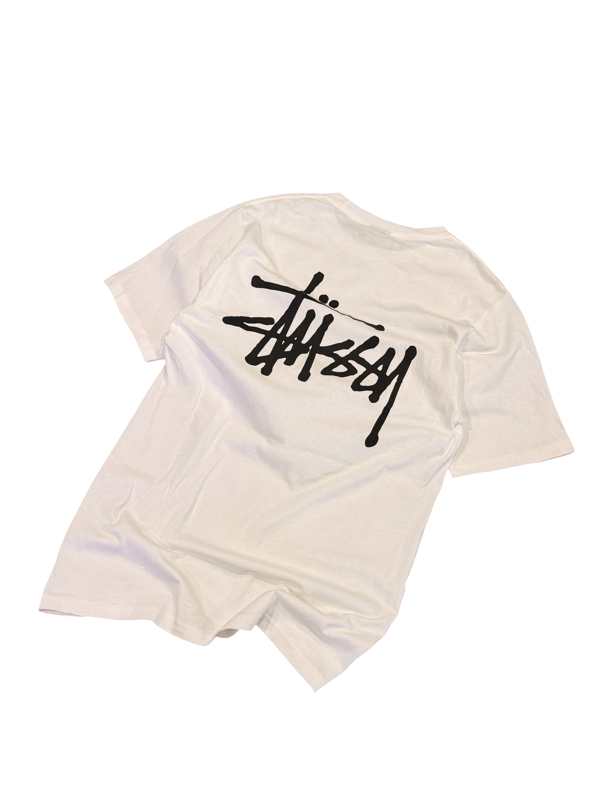 Stussy - Basic Logo Tee - White - Size S - Preowned -
