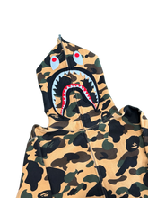 Load image into Gallery viewer, BAPE - Yellow Camo Shark Full Zip Hoodie Large
