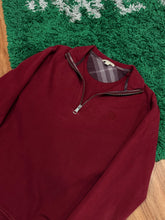 Load image into Gallery viewer, Burberry - Burgundy Quarter Zip Sweater - Medium

