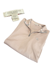 Load image into Gallery viewer, Burberry - Beige Quarter Zip Sweater Large - Retail $495

