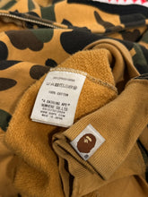 Load image into Gallery viewer, BAPE - Tan Camo Shark Full Zip Hoodie - 2XL

