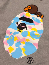 Load image into Gallery viewer, BAPE - Grey Cotton Candy Camo Baby Milo Ape Head T-Shirt - Size Medium
