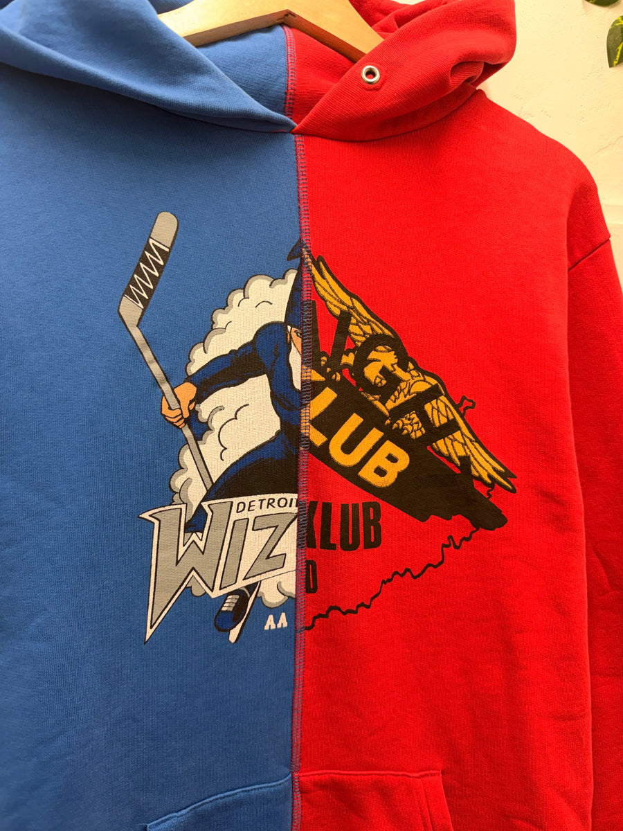 Off-White - Midnight Studios Split Hoodie - Blue/Red -
