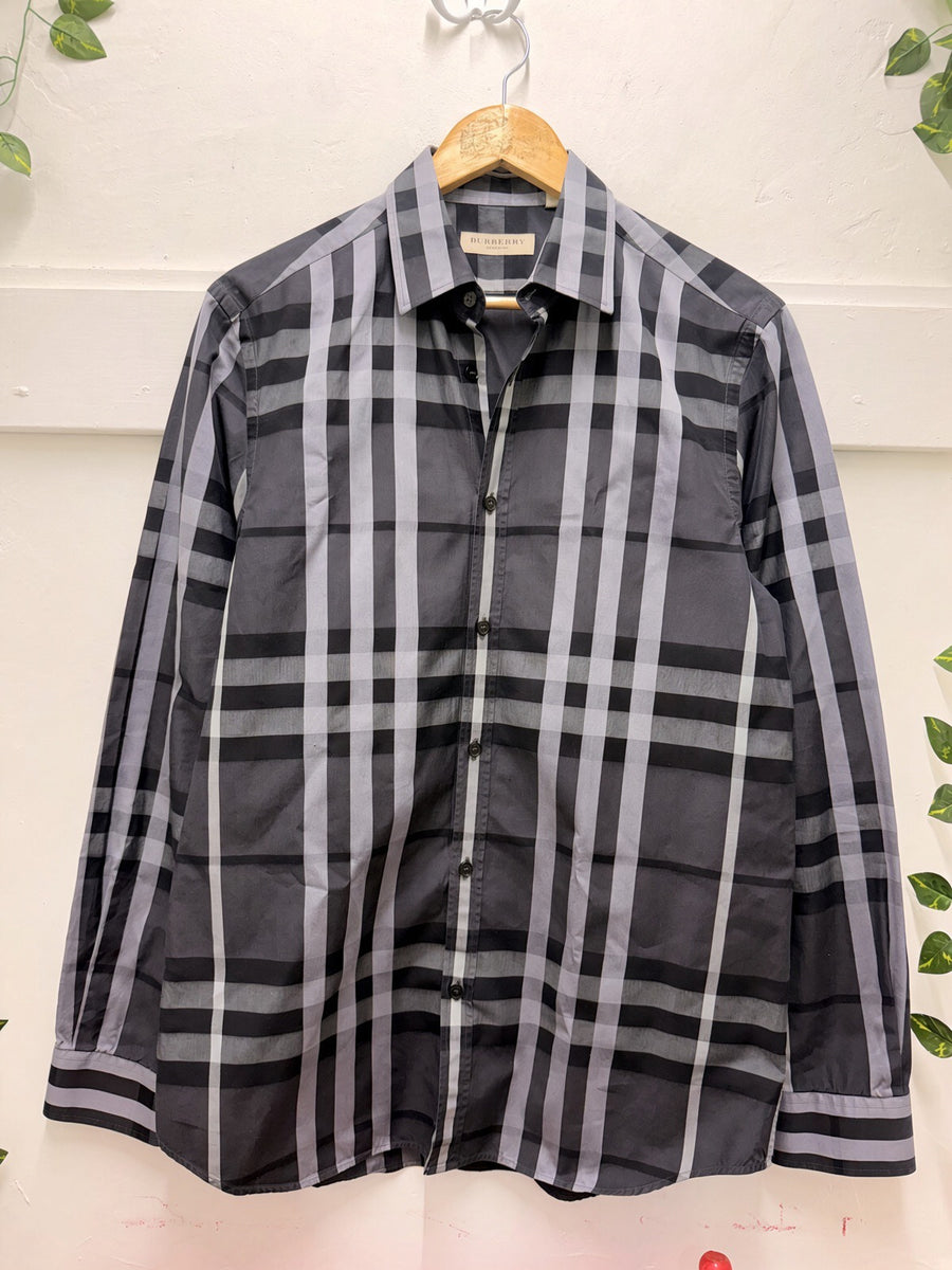 Burberry - Check Button Down - Grey Black