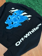 Load image into Gallery viewer, Off-White - Black Blue Ghost Crewneck - Medium - Retail $595
