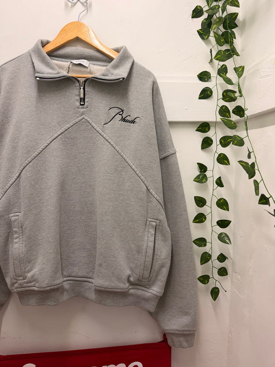 Rhude - Classique Quarter Zip - Heather Grey