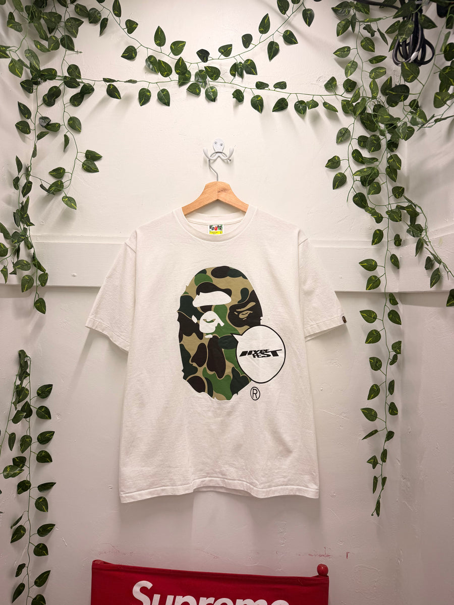BAPE - Hypefest Ape Head Tee - White Camo