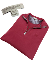 Load image into Gallery viewer, Burberry - Burgundy Quarter Zip Sweater - Medium
