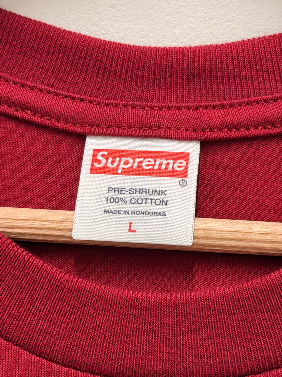 Supreme - 100% Hardcore NYC Camo Tee - Cardinal